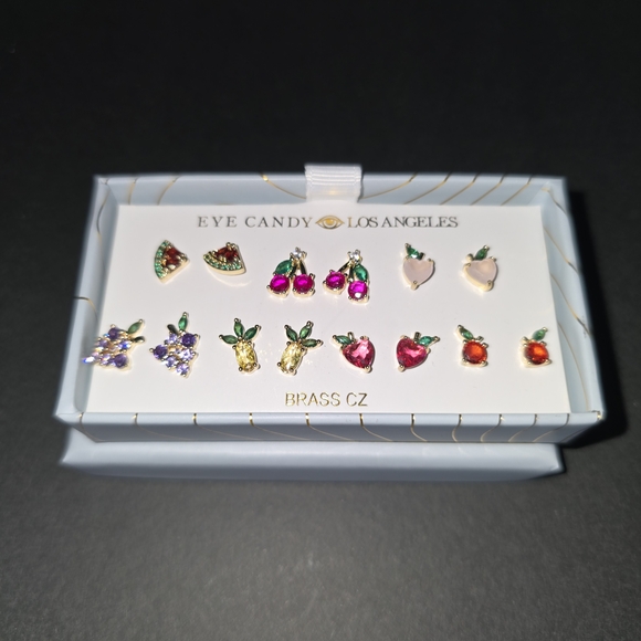 eye candy Jewelry - FRUIT STUD EARRING SET - 7pc - BNIB!